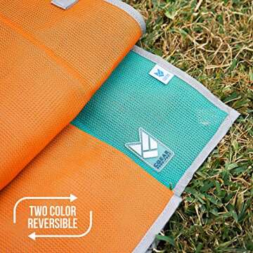 CGEAR Original Sand-Free Outdoor Rug Camping Mat - Water-Resistant & Anti-Fade Material - Military-G...