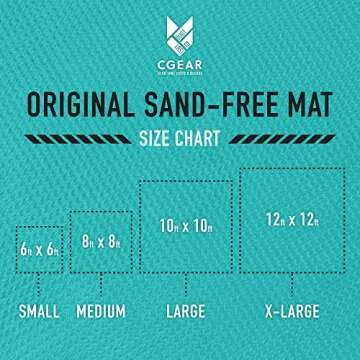 CGEAR Original Sand-Free Outdoor Rug Camping Mat - Water-Resistant & Anti-Fade Material - Military-Grade - Reversible Design - Area Rug for Beach, RV, & Picnics - Includes Travel Bag