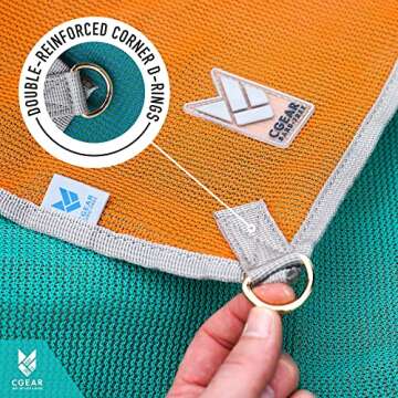 CGEAR Original Sand-Free Outdoor Rug Camping Mat - Water-Resistant & Anti-Fade Material - Military-Grade - Reversible Design - Area Rug for Beach, RV, & Picnics - Includes Travel Bag