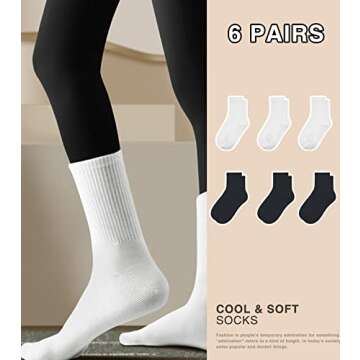 DOKUTOKU Women's Dress Socks Premium Comfort & Style