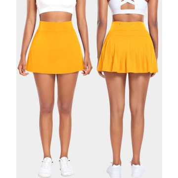 Stylish Womens Pleated Tennis Skirt with Pockets