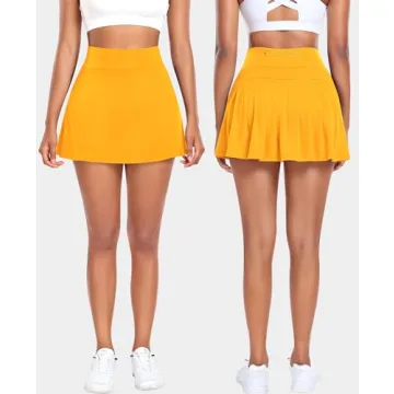 Stylish Womens Pleated Tennis Skirt with Pockets