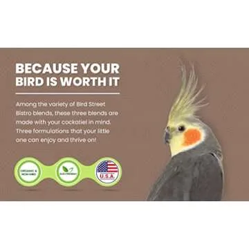 Bird Street Bistro Cockatiel Food Sample 3 Pack - Cooks in 3-15 min w/Natural & Organic Grains - Healthy Non-GMO Fruits, Dried Vegetables, Health Orientated Spices