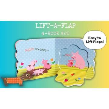 4 Pack Babies Love Learning Lift-a-Flap Boxed Set: First Words, Animals, Colors, and Things That Go (Chunky Lift a Flap)