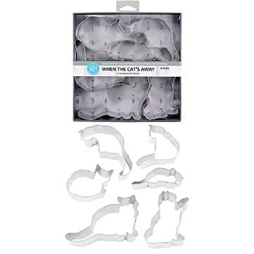 R&M Cat-Shaped Cookie Cutters Set - 8 Piece Baking Fun
