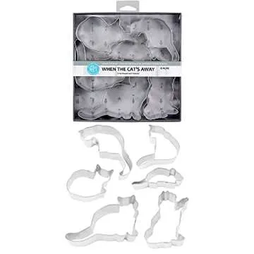 R&M Cat-Shaped Cookie Cutters Set - 8 Piece Baking Fun