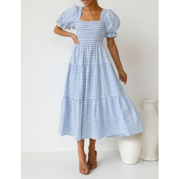 ZESICA Bohemian Summer Midi Dress for Women