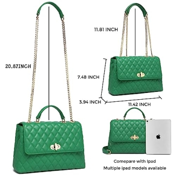 ER.Roulour Crossbody Bag with Gold Hardware for Women