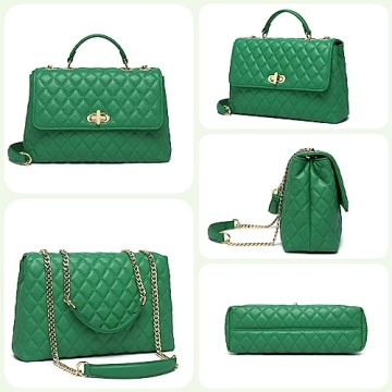 ER.Roulour Crossbody Bag with Gold Hardware for Women