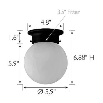 Design House Millbridge Flush Mount Ceiling Light - Elegant Dimmable Lighting