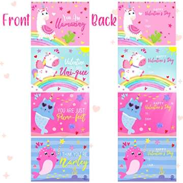 Valentines Day Gifts for Kids - 24 Pack Valentines Day Stationery Gift with Cards Pencils Stickers E...