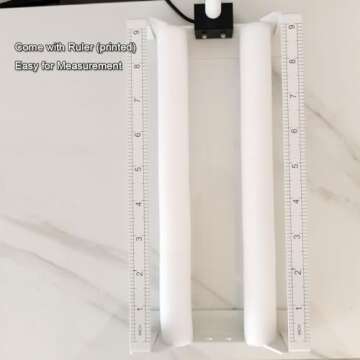 RTSTEC Laser Cup Cradle Tumbler Holder with Ruler Measurements for Tumbler Craft Vinyl Decals Alignment Come with Felt Edge Squeegee