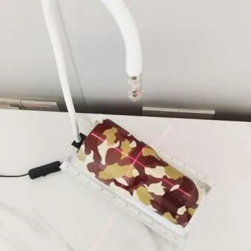 RTSTEC Laser Cup Cradle Tumbler Holder with Ruler Measurements for Tumbler Craft Vinyl Decals Alignment Come with Felt Edge Squeegee