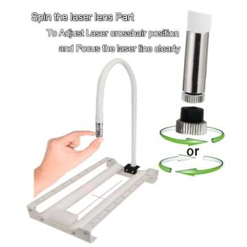 RTSTEC Laser Cup Cradle Tumbler Holder with Ruler Measurements for Tumbler Craft Vinyl Decals Alignment Come with Felt Edge Squeegee