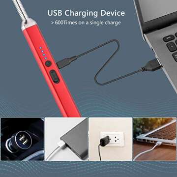 MEIRUBY Arc Lighter: Rechargeable Windproof USB Candle Lighter