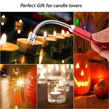MEIRUBY Arc Lighter: Rechargeable Windproof USB Candle Lighter