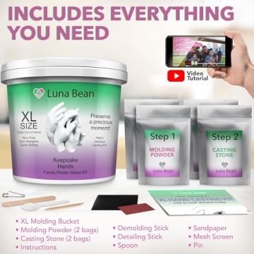 Luna Bean Family Hand Casting Kit for Unique Memories