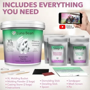 Luna Bean Family Hand Casting Kit for Unique Memories