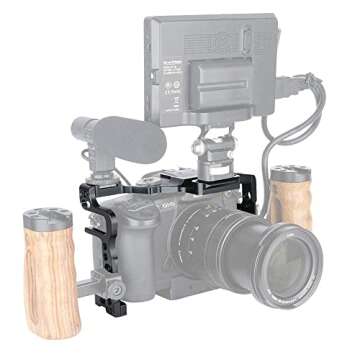 NICEYRIG Cage for Panasonic Lumix GH5/GH5 II/GH5S, Integrated with Camera Cable Lock Cold Shoe Mount...