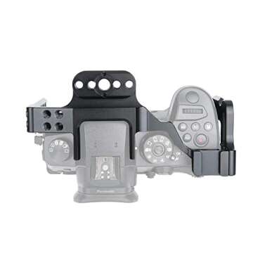 NICEYRIG Cage for Panasonic Lumix GH5/GH5 II/GH5S, Integrated with Camera Cable Lock Cold Shoe Mount - 191