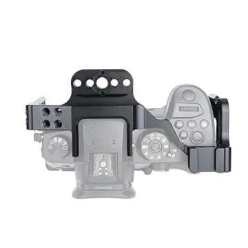 NICEYRIG Cage for Panasonic Lumix GH5/GH5 II/GH5S, Integrated with Camera Cable Lock Cold Shoe Mount - 191