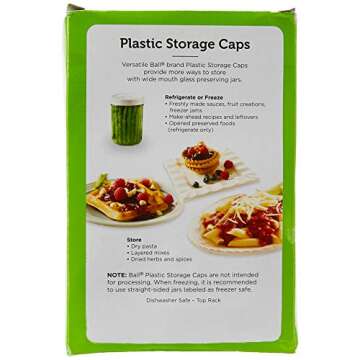 Ball Wide-Mouth Plastic Storage Caps, 8-Count
