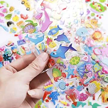 3D Kids Stickers - 550+ Cute Puffy Designs for Fun