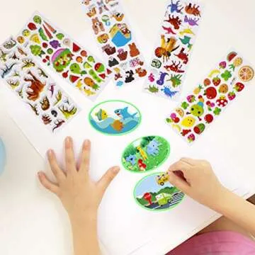 3D Kids Stickers - 550+ Cute Puffy Designs for Fun