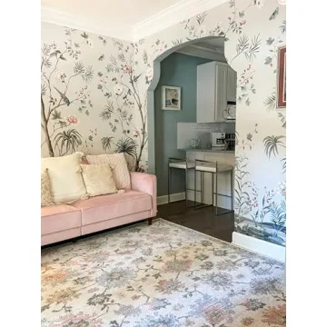 Simply Southern Cottage Southern Heritage - 5'3" x 7' Floral Area Rug - Durable, Easy to Clean