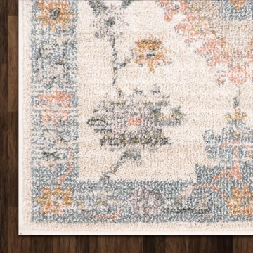 Simply Southern Cottage Southern Heritage - 5'3" x 7' Rectangle in Multicolor, Floral Traditional Area Rug, Soft, Durable, Easy to Clean, Stain-Resistant, Indoor Home Room Decor