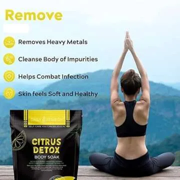 DAILY REMEDY Citrus Body Soak with Epsom Salt - Made in USA - Cleanse, Deodorize, Removes Impurities from Body Naturally