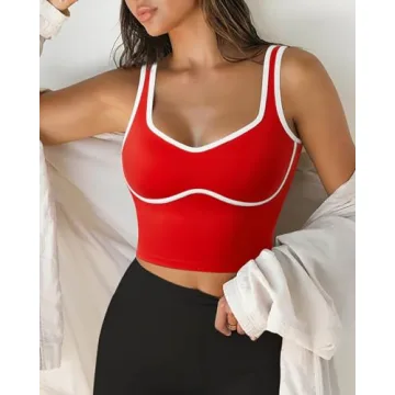 SUUKSESS Sweetheart Neckline Crop Top for Active Lifestyle