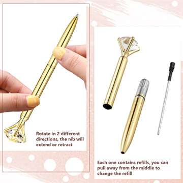 Elegant Leinuosen Diamond Pens - 50 Pcs Bulk Set