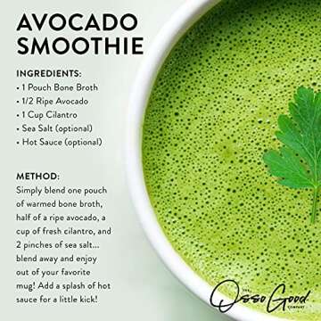 Osso Good Chicken Bone Broth, 6 - 16 Ounce Pouches, High in Protein & Collagen, Ships Frozen, Pack of 6