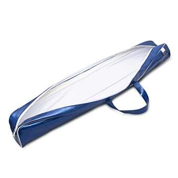 Bounec Blue Twirling and Marching Baton Bag Case for Up To 30-inch Batons - Sparkle Waterproof PU Leather - Complete with 1 Adjustable Shoulder Strap and 1 Dance Ribbon Streamer (Royal Blue)