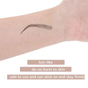 Maitys 12 Sheets Waterproof Eyebrow Tattoos for Women