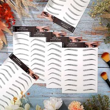 Maitys 12 Sheets Waterproof Eyebrow Tattoos for Women