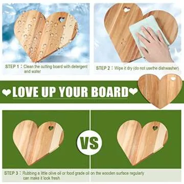 Heart Shaped Cutting Board - Perfect Valentine Gift for Lovers