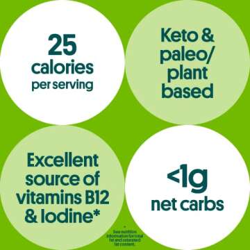 Gimme Seaweed Organic Premium Roasted Seaweed Snacks, Sea Salt & Avocado Oil, 20 Count, Keto, Vegan,...