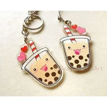 Bubble Tea Keychain - Cute Boba Charm for Phones and Accessories