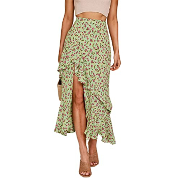 BTFBM Women 2025 Summer Spring Boho Long Skirts Dress Floral Print