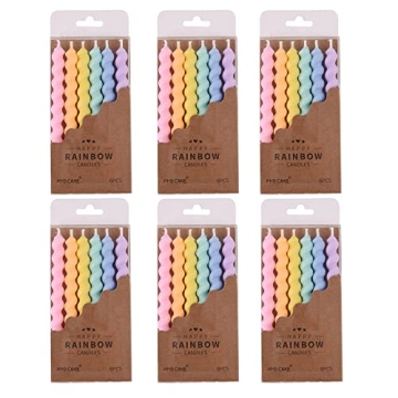 Colorful 36-Count Spiral Birthday Candles for Parties