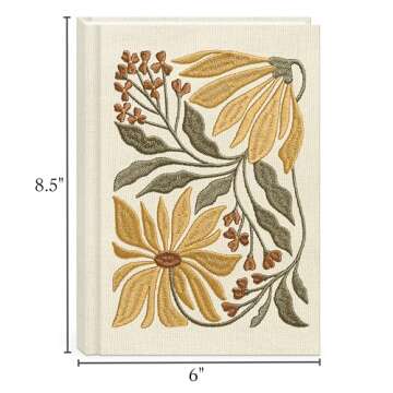 Lady Jayne Flower Market Sunflower Journal - 192 Pages, Embroidered Cover