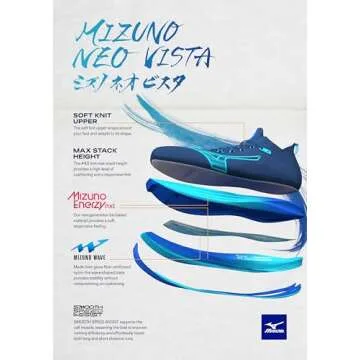Mizuno Men's Neo Vista Running Shoe, Estate Blu-River Blu, 7