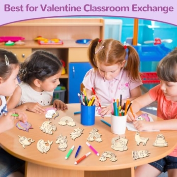 Unicorn Valentines Day Craft Kits for Kids - 24 Pack