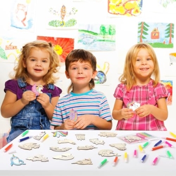 Unicorn Valentines Day Craft Kits for Kids - 24 Pack