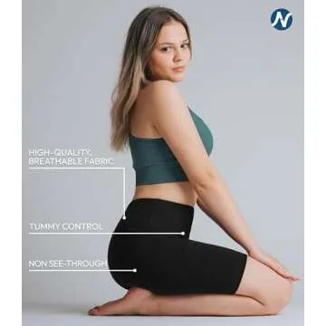 Nirlon High Waist Workout Yoga Shorts for Women