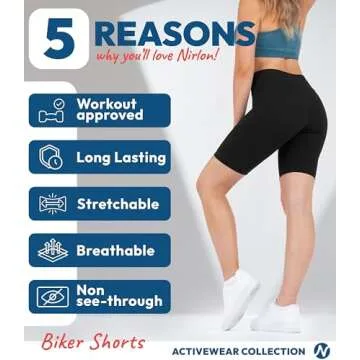 Nirlon High Waist Workout Yoga Shorts for Women