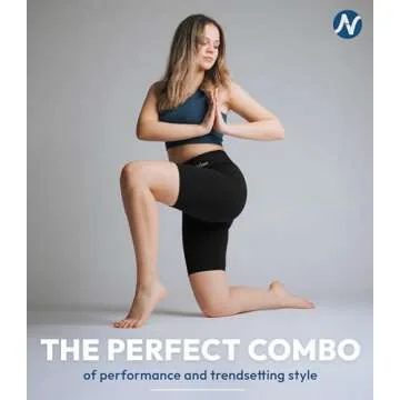 Nirlon High Waist Workout Yoga Shorts for Women