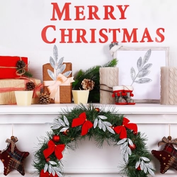 Sparkling 40-Piece Glitter Leaf Set for Festive Decor